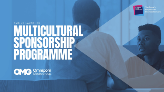 A photo of young man looks towards an older man in business dress in an interview setting - OMG UK launches Multicultural sponsorship programme